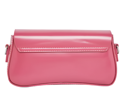 maroon pu handbag