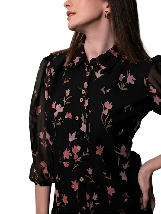 floral printed regular shirt