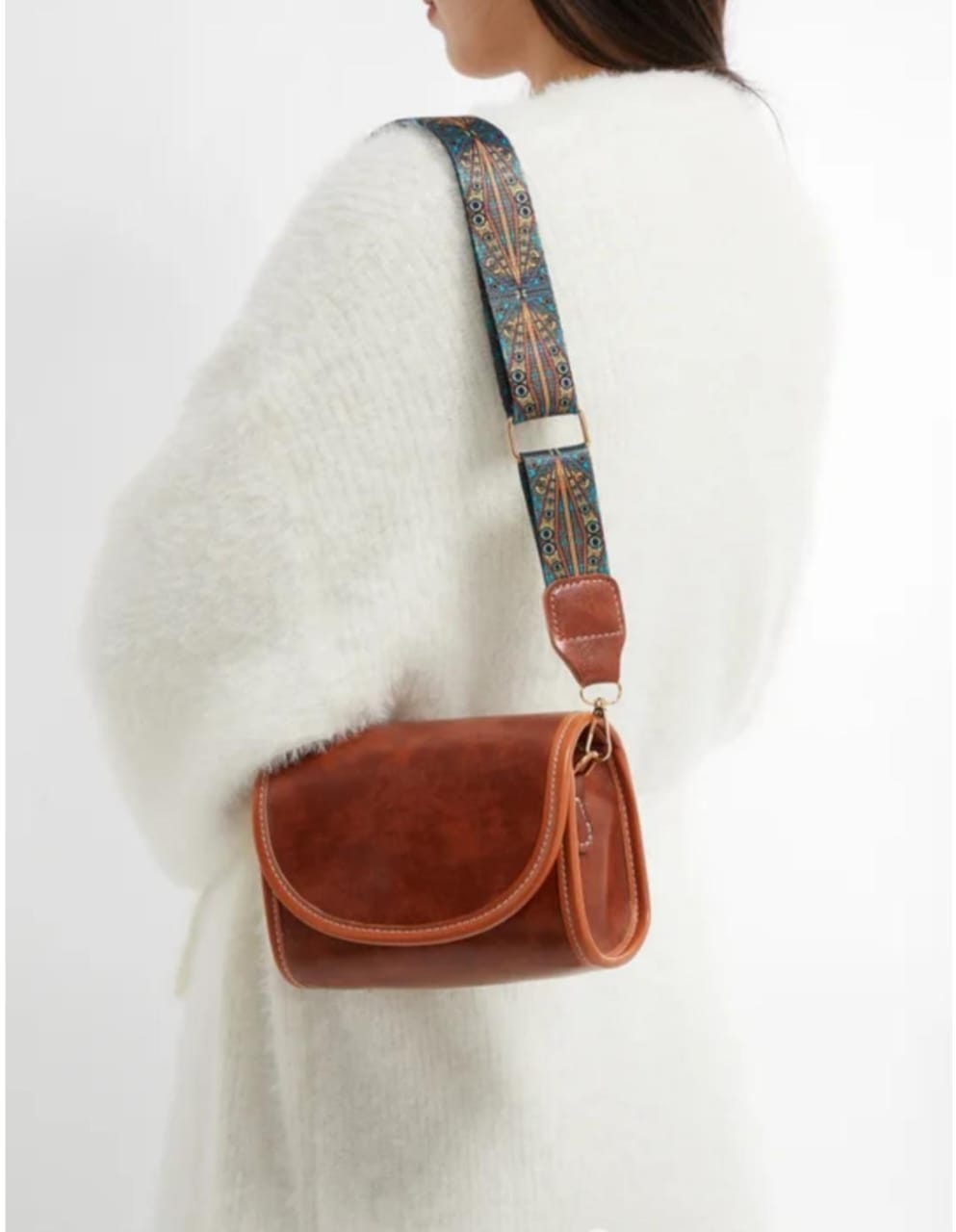 solid box  crossbody bag