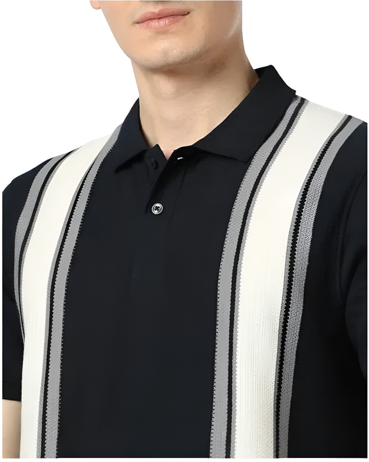 Placement STRIPED polo t-shirt