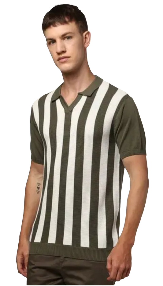 Striped fit polo t-shirt