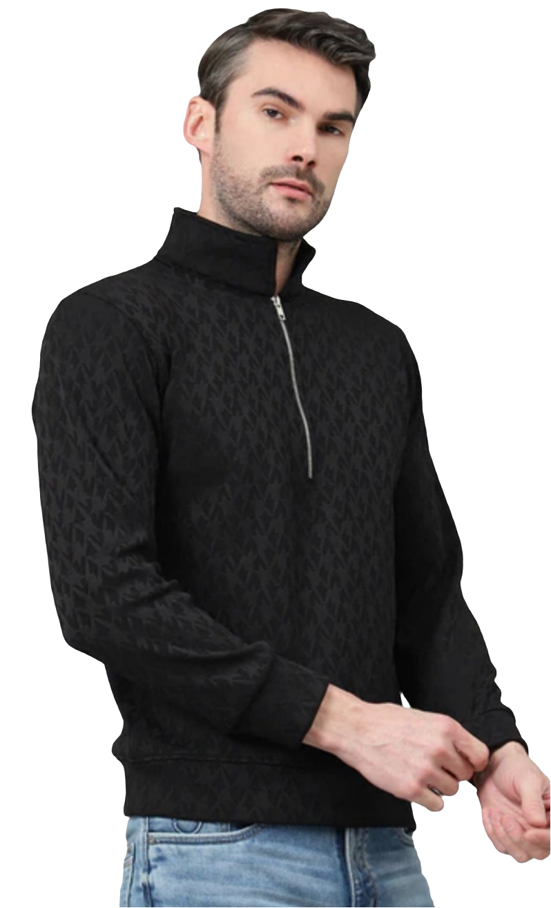 Full sleeve zip sweatshirt