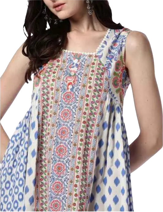 Square neck line dress