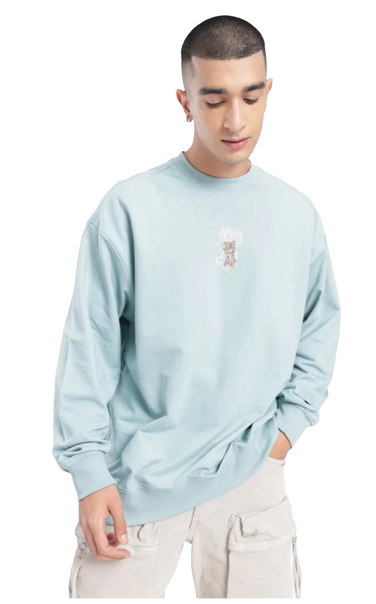 Hallyu hip cotton terry sweatshirt