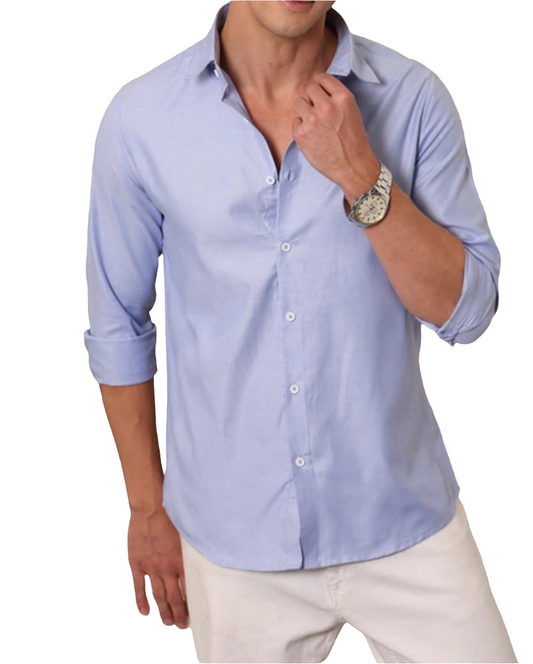 Spread collar full sleeve shirt