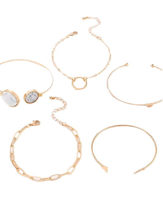 Set pleated bracelets
