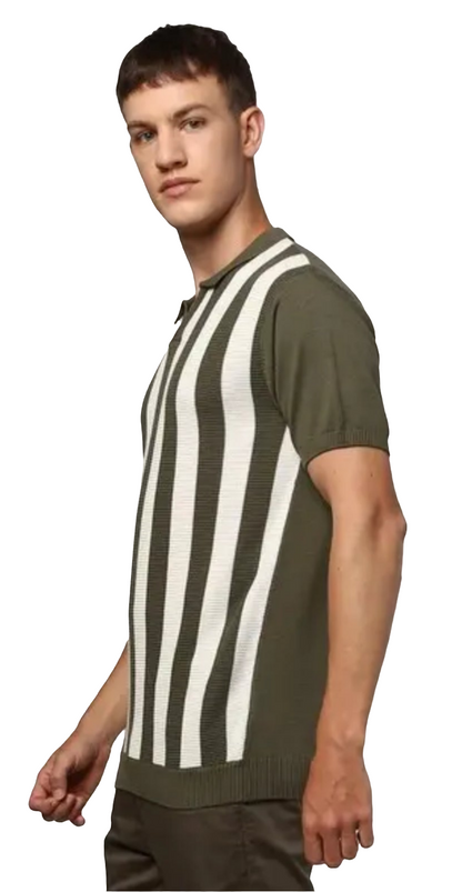 Striped fit polo t-shirt