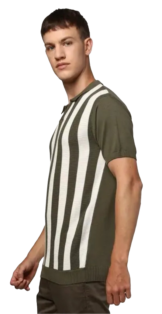 Striped fit polo t-shirt