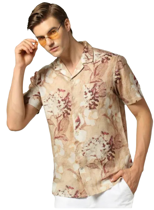 Floral patch pocket shirt