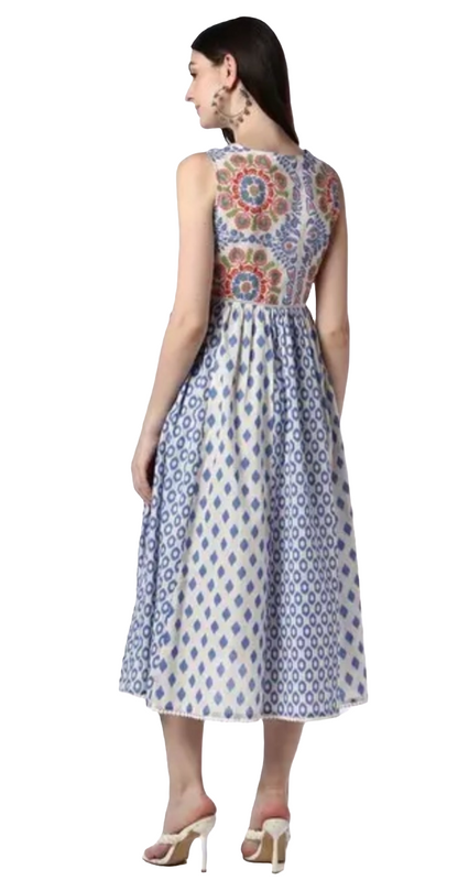Square neck line dress