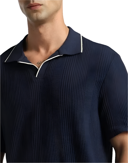 Solid structured jhonny t-shirt