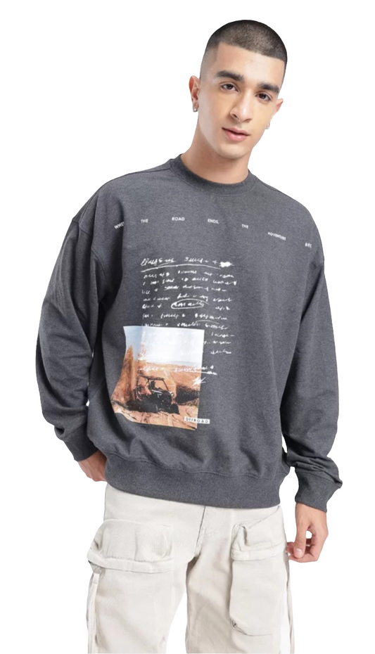 Cotton terry oversized sweatshirt