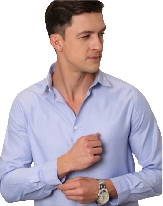 Spread collar full sleeve shirt
