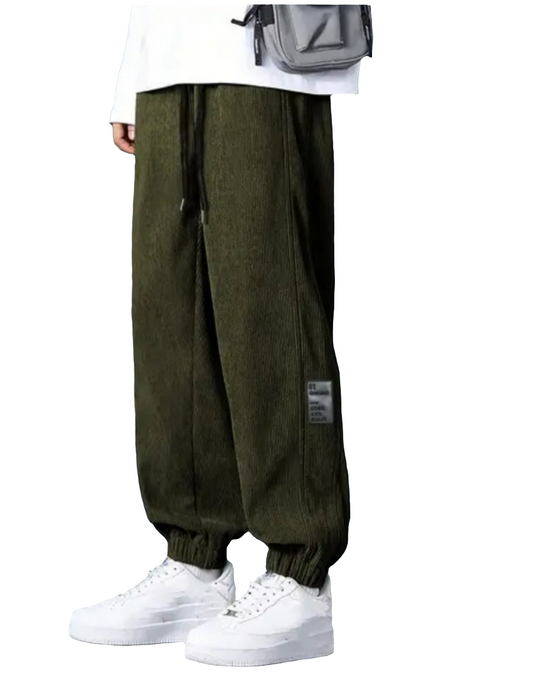 Ribbed relaxed joggers