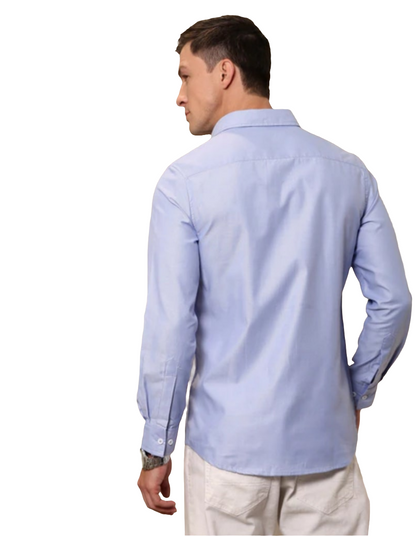 Spread collar full sleeve shirt