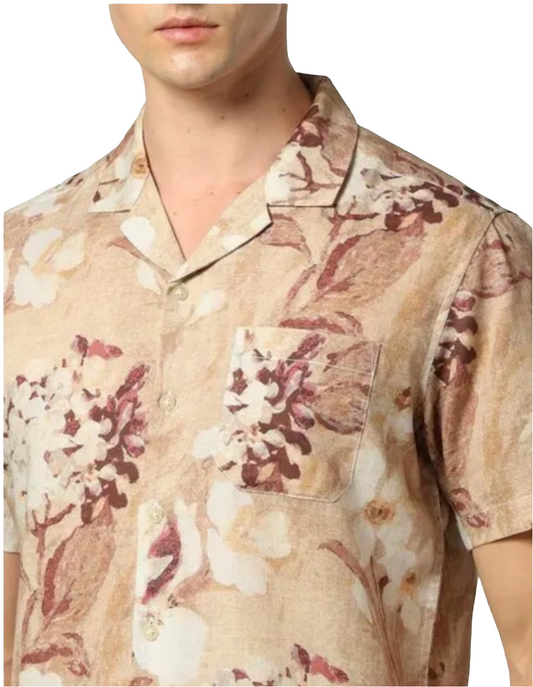 Floral patch pocket shirt
