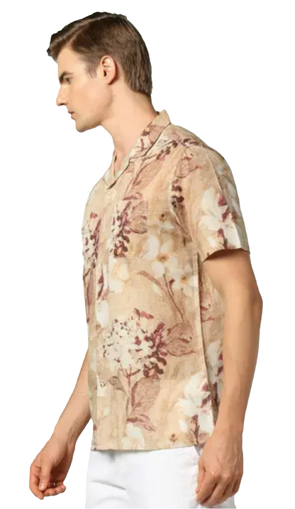 Floral patch pocket shirt