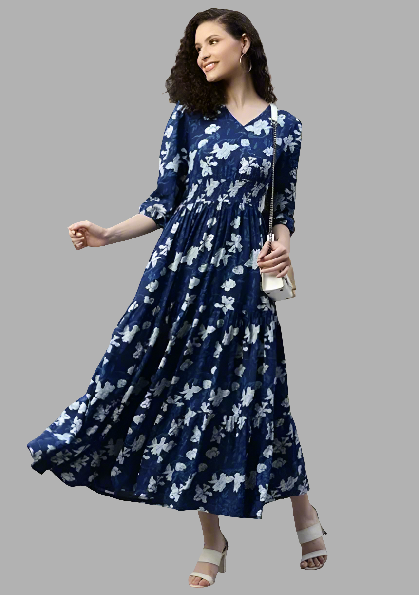 Floral tiered dress